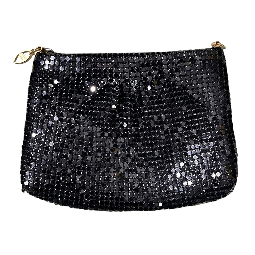 Vintage Twilight Collection Mesh Evening Clutch Black